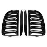 Set 2 grile capota pentru BMW seria 3 E90 E91 NFL (05-08) negru lucios