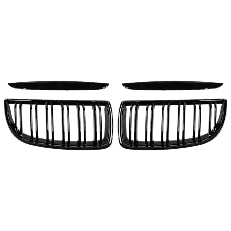 Set 2 grile capota pentru BMW seria 3 E90 E91 NFL (05-08) negru lucios