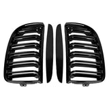 Set 2 grile capota pentru BMW seria 3 E90 E91 NFL (05-08) negru lucios