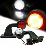 Set 2 lampi led gabarit stg dr 12v 24v cornite cu brat curbat