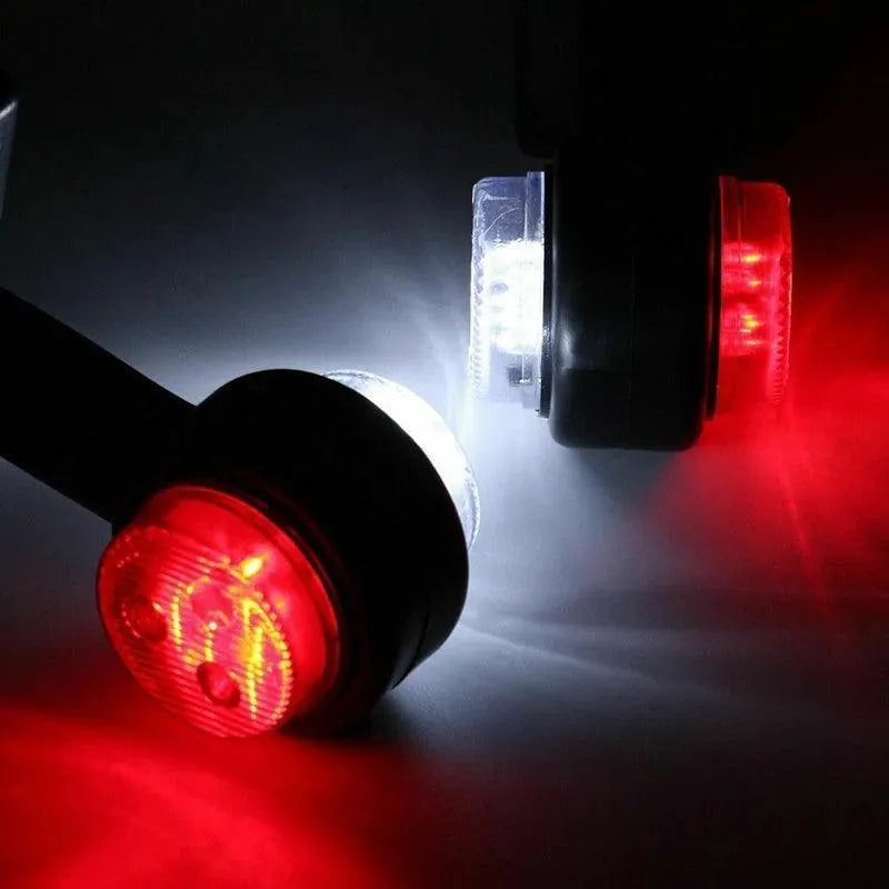 Set 2 lampi led gabarit stg dr 12v 24v cornite cu brat curbat