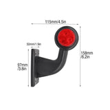 Set 2 lampi led gabarit stg dr 12v 24v cornite cu brat curbat