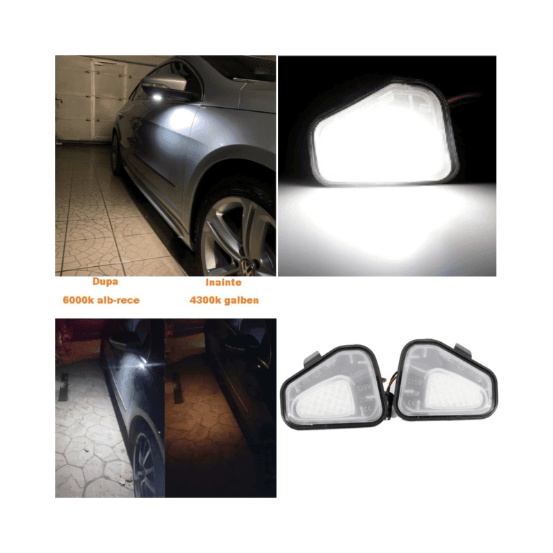 Set 2 lampi led sub oglinda 6000k VW Passat CC B7 Eos Jetta Scirocco