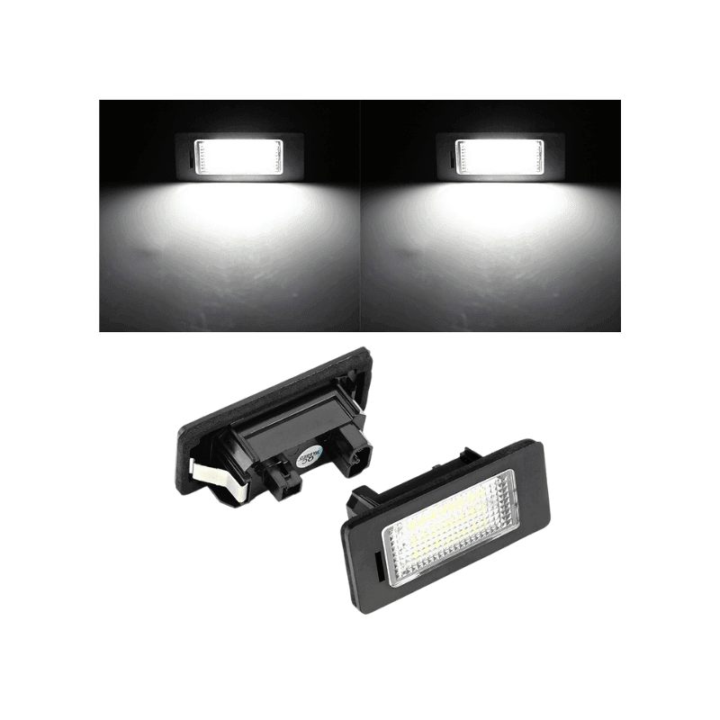 Set 2 lampi numar cu LED Canbus alb-rece 6000K pentru BMW Seriile E