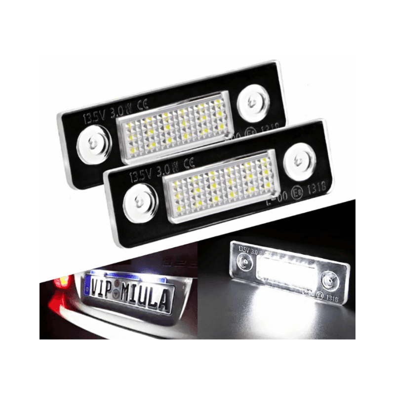 Set 2 lampi numar led 6000k alb-rece Skoda Octavia 1Z Roomster Praktik