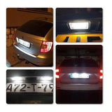 Set 2 lampi numar led 6000k alb-rece Skoda Octavia 1Z Roomster Praktik