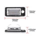 Set 2 lampi numar led canbus alb-rece 6000k pentru Audi A3 A4 A6 A8 Q7