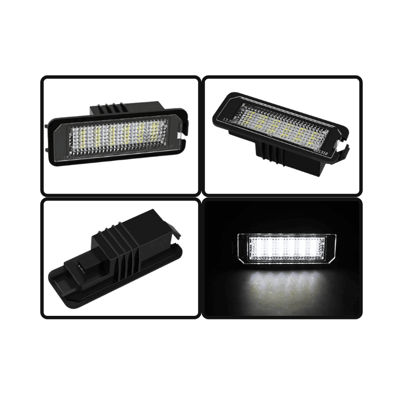 Set 2 lampi numar led canbus alb-rece VW Golf Passat Polo Seat Skoda