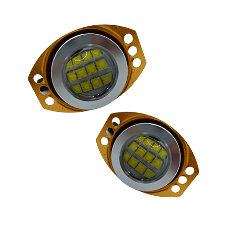 Set 2 marker led compatbil cu BMW Seria 3 E90 E91 NFL 6000k alb-rece cu canbus angel eyes DRL