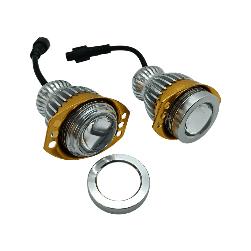 Set 2 marker led compatbil cu BMW Seria 3 E90 E91 NFL 6000k alb-rece cu canbus angel eyes DRL