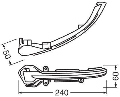 Set 2 module semnalizare dinamica led (alb) pentru oglinzi seat leon (2012-2019). ibiza (2018-). arona (2018-} osram