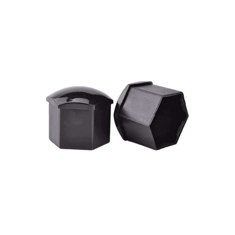 Set 20 capace negre din plastic pentru prezoane 17mm + cheie extragere