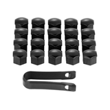 Set 20 capace negre din plastic pentru prezoane 17mm + cheie extragere