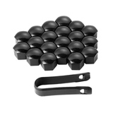 Set 20 capace negre din plastic pentru prezoane 17mm + cheie extragere