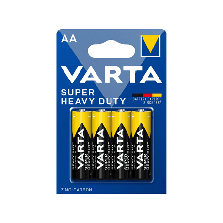 Set 4 baterii tip AA LR6 Varta Super heavy duty Zinc-Carbon 2006101414