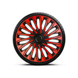 Set capace roti 15` rosu-negru cu inel negru soho