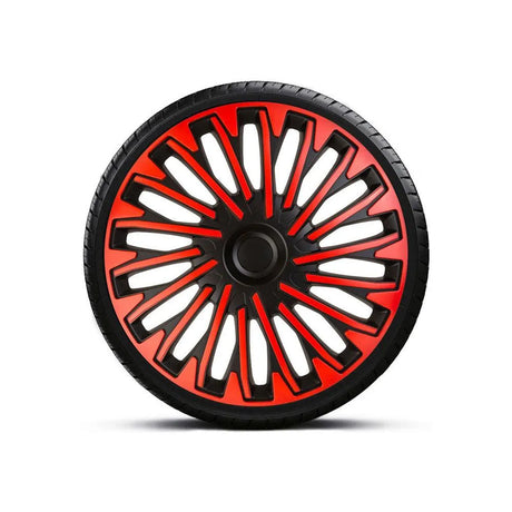 Set capace roti 15` rosu-negru cu inel negru soho