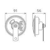 Set claxoane electromagnetice, tip disc, 24v 3a+3a ton inalt & jos