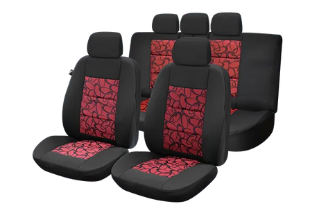 Set huse scaun premium lux - rosu