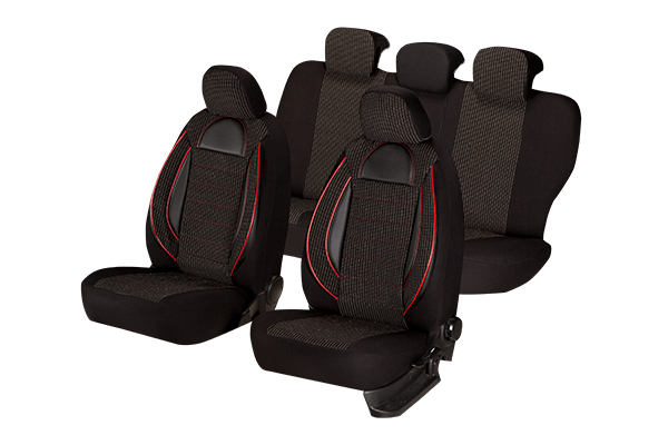 Set huse scaun racing negru