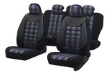 Set huse scaun sport negru-albastru