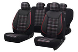 Set huse scaun sport negru-rosu