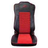 Set huse scaun truck umbrella pentru mercedes mp5 mp6 euro 6 piele ecologica neagra + velvet rosu