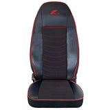 Set huse scaun truck umbrella pentru scania seria r 2006-2020 piele ecologica neagra + velvet negru