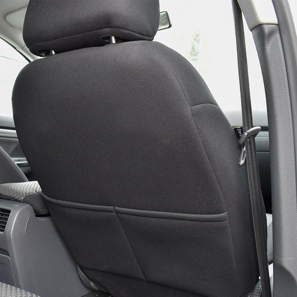 Set huse scaun umbrella pentru dacia duster 2018- (cu cotiera sofer. bancheta fractionata) cu tetiere spate in forma de l