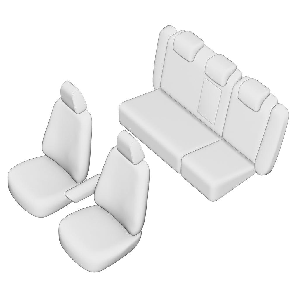 Set huse scaun umbrella pentru volkswagen passat b6 variant 2005-2010 (bancheta fractionata) cu tetierele spate in forma de l