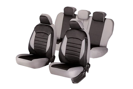 Set huse scaun urban negru - gri