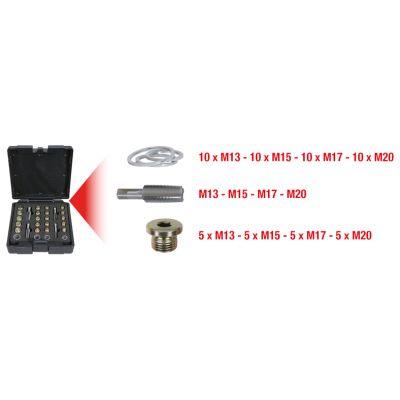 Set master pentru reparare filet buson baie de ulei. 64 de piese