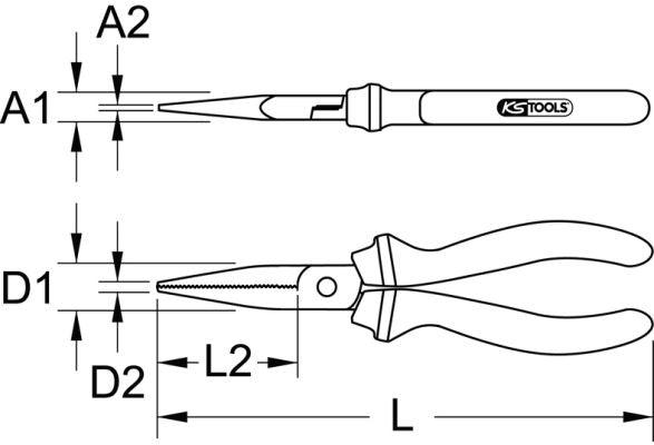 Slimpower cleste cu cioc semirotund. 160mm