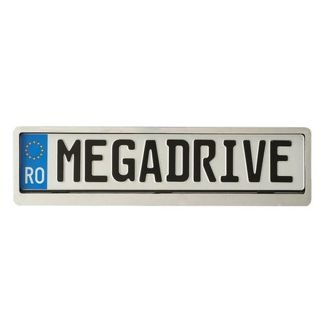 Suport numar inmatriculare mega drive cromat set 2 buc