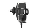 Suport pentru telefon auto smart cu incarcare wireless fast charge si fixare in grila de ventilatie