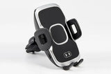 Suport pentru telefon auto smart cu incarcare wireless fast charge si fixare in grila de ventilatie