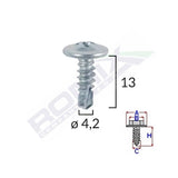 Surub autoforant din zinc 4.2x13 set 100 buc