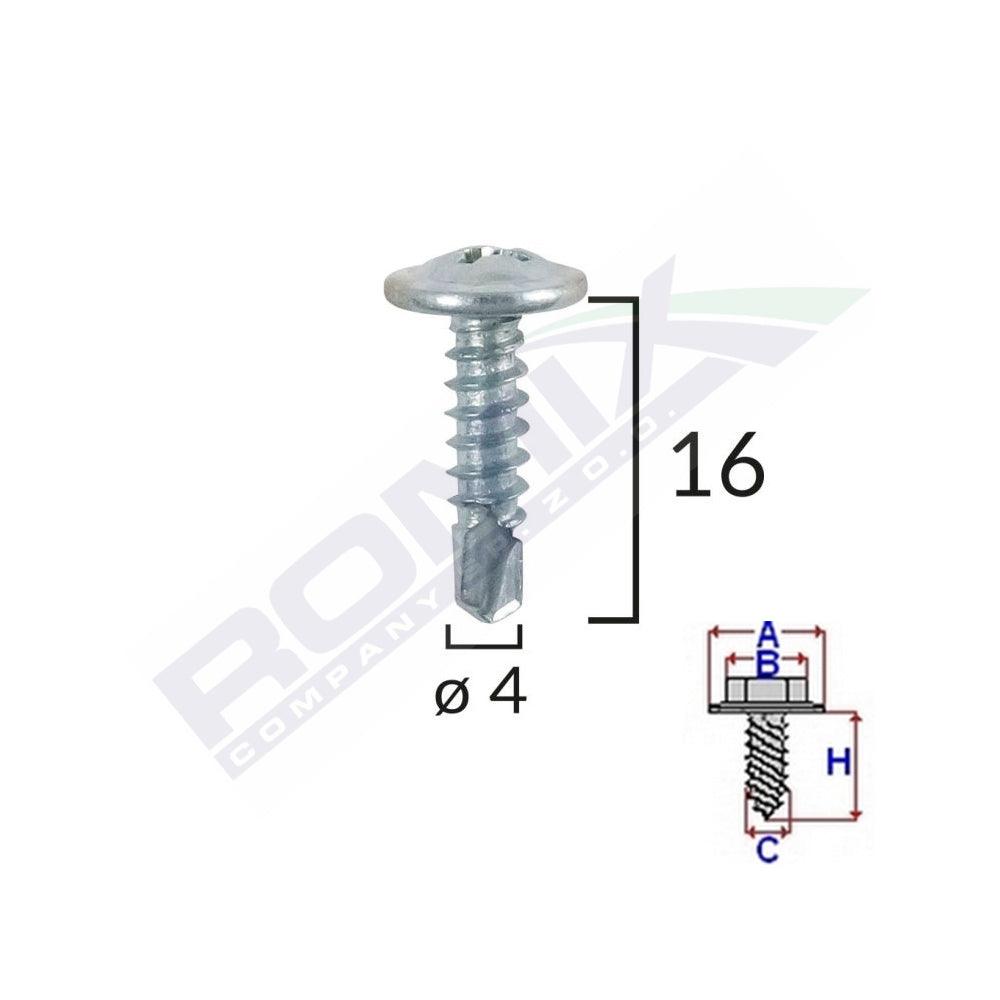 Surub autoforant din zinc 4.2x16 set 100 buc