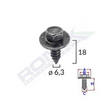 Surub cu cap hexagonal cu diametru 6.2 mm set 10 buc