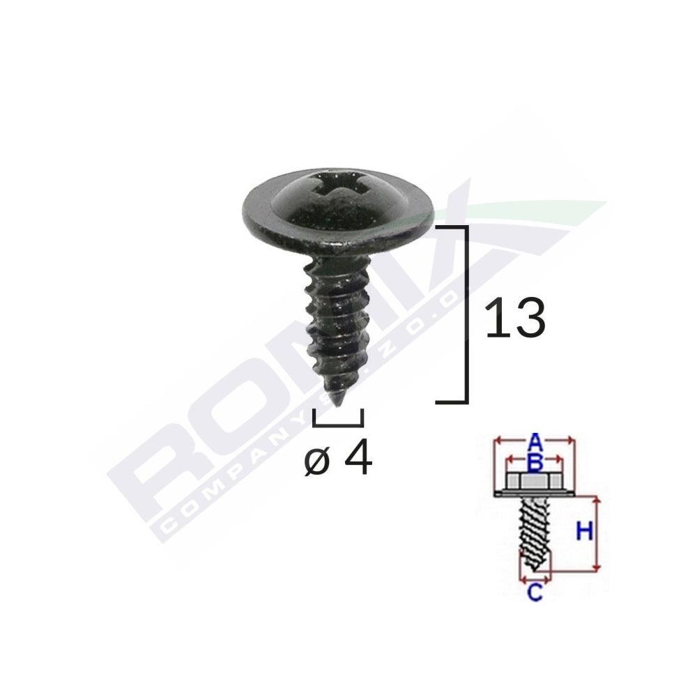 Surub cu cap incrucisat diametru 4mm set 10 buc