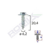 Surub cu saiba alfa romeo fiat 6.2x20.4mm set 10 buc