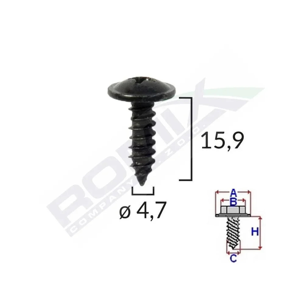 surub-fixare-alfa-romeo-fiat-bmw-4-7x15-9mm-negru-set-10buc-2