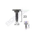 Surub fixare alfa romeo/fiat/citroen 5.8x23mm - negru set 5 buc
