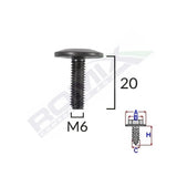 Surub fixare bara protectie m6 pentru vw/peugeot/citroen set 5 buc