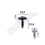 Surub fixare pentru audi,vw, skoda5x15.4mm set 10 buc