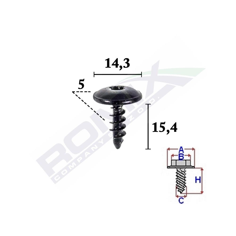 Surub fixare pentru audi,vw, skoda5x15.4mm set 10 buc