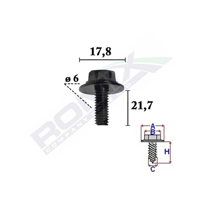 Surub fixare pentru mazda6x21.7mm set 10 buc