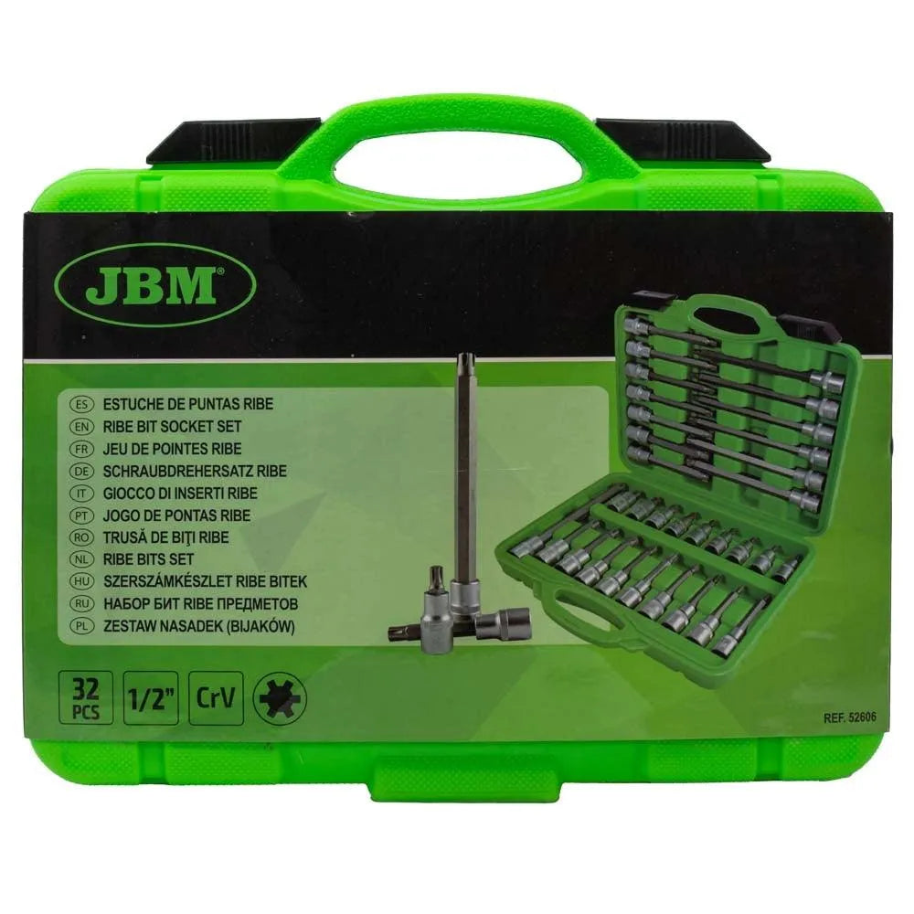 Trusa capete tubulare ribe pentru suruburi cu 32 piese jbm