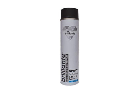 Vopsea spray acrilica negru mat (ral 9005) 600 ml brilliante